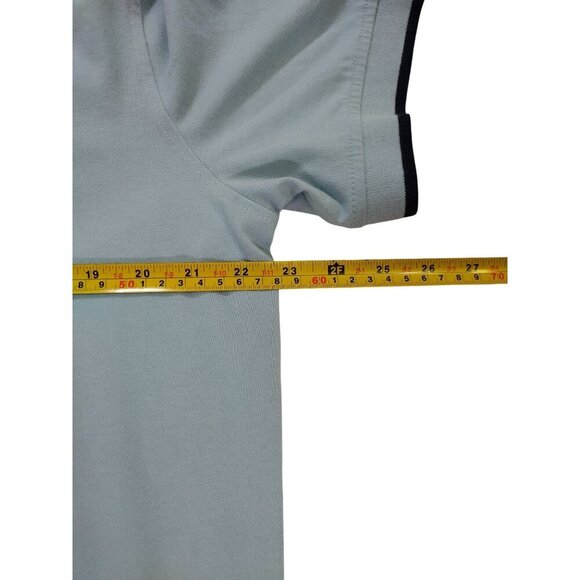 Nautica Mens Light Blue Polo Shirt L Classic Fit Short Sleeve Nautical Logo. - Picture 6 of 7